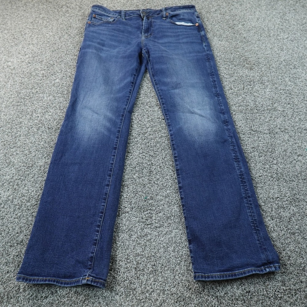 American Eagle Jeans Mens 34X34 Dark Blue Denim Pants Bootcut Western Stretch
